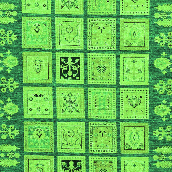 Machine Washable Abstract Green Modern Area Rugs, wshabs2866grn