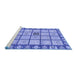 Sideview of Machine Washable Abstract Blue Modern Rug, wshabs2866blu