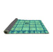 Sideview of Abstract Turquoise Modern Rug, abs2866turq