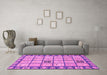 Machine Washable Abstract Pink Modern Rug in a Living Room, wshabs2866pnk