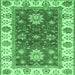 Square Oriental Emerald Green Traditional Rug, abs2867emgrn