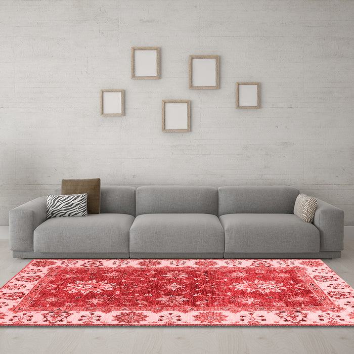 Traditional Red Washable Rugs