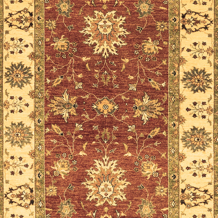 Machine Washable Oriental Brown Traditional Rug, wshabs2867brn
