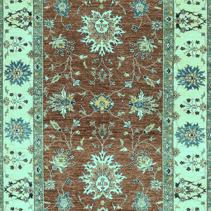 Machine Washable Oriental Light Blue Traditional Rug, wshabs2867lblu