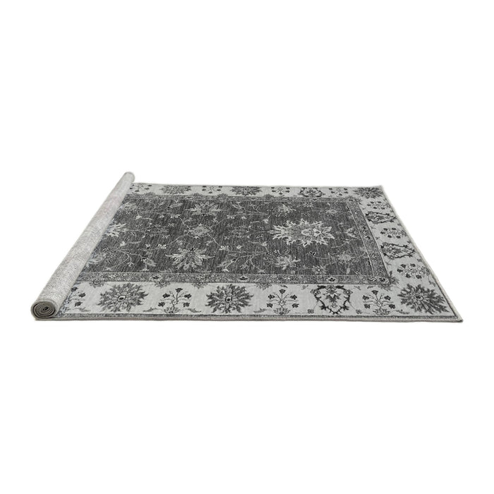 Sideview of Machine Washable Oriental Gray Traditional Rug, wshabs2867gry