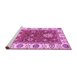 Sideview of Machine Washable Oriental Purple Traditional Area Rugs, wshabs2867pur