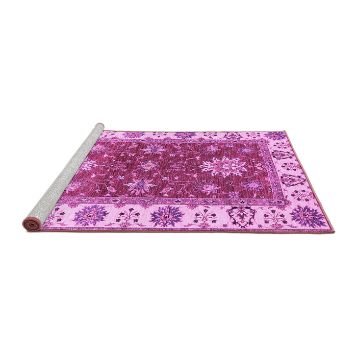 Sideview of Machine Washable Oriental Purple Traditional Area Rugs, wshabs2867pur