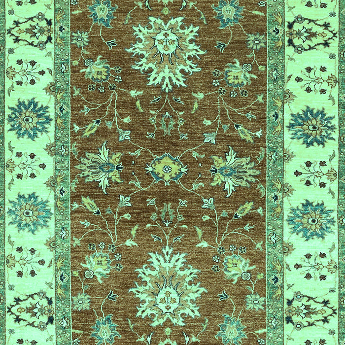 Machine Washable Oriental Turquoise Traditional Area Rugs, wshabs2867turq