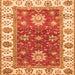 Square Oriental Orange Traditional Rug, abs2867org