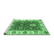 Sideview of Machine Washable Oriental Emerald Green Traditional Area Rugs, wshabs2867emgrn