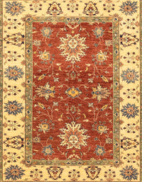 Machine Washable Abstract Red Rug, wshabs2867