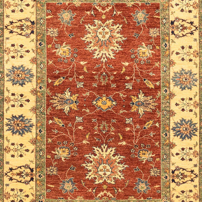 Machine Washable Abstract Red Rug, wshabs2867