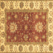 Square Oriental Brown Traditional Rug, abs2867brn