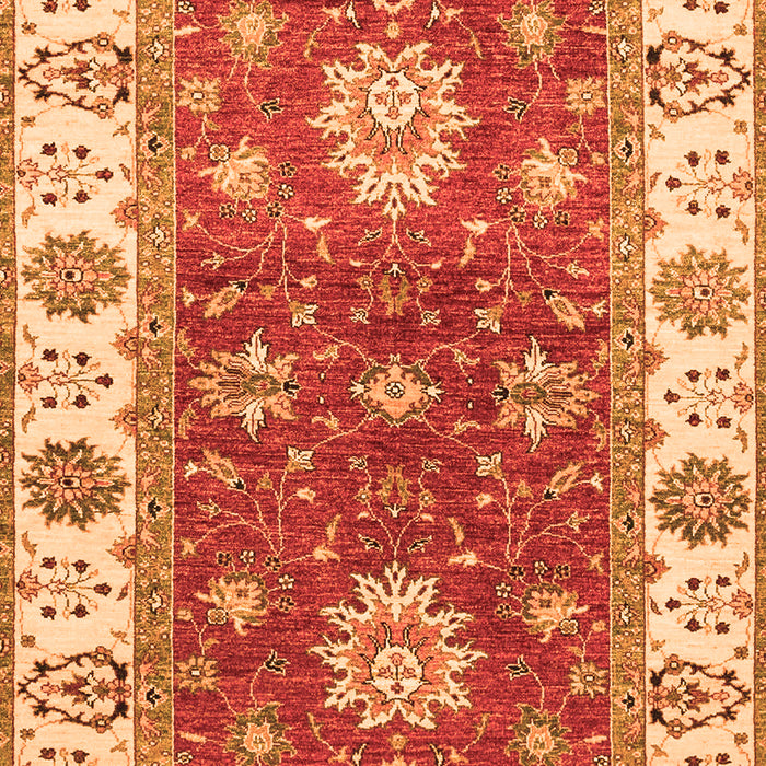 Machine Washable Oriental Orange Traditional Area Rugs, wshabs2867org