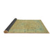 Sideview of Abstract Chrome Gold Yellow Modern Rug, abs2868