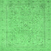 Square Abstract Emerald Green Modern Rug, abs2868emgrn