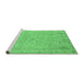 Sideview of Machine Washable Abstract Emerald Green Modern Area Rugs, wshabs2868emgrn