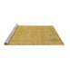 Sideview of Machine Washable Abstract Brown Modern Rug, wshabs2868brn