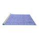 Sideview of Machine Washable Abstract Blue Modern Rug, wshabs2868blu