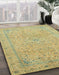 Abstract Chrome Gold Yellow Modern Rug in Family Room, abs2868