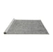 Sideview of Machine Washable Abstract Gray Modern Rug, wshabs2868gry