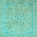 Square Abstract Light Blue Modern Rug, abs2868lblu