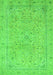 Machine Washable Abstract Green Modern Area Rugs, wshabs2868grn