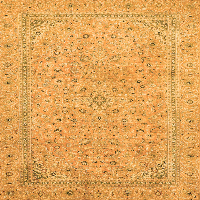 Square Abstract Orange Modern Rug, abs2868org