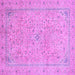 Square Abstract Purple Modern Rug, abs2868pur