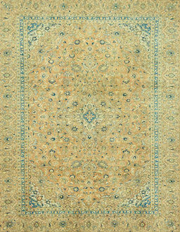 Abstract Chrome Gold Yellow Modern Rug, abs2868