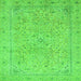 Square Abstract Green Modern Rug, abs2868grn