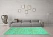 Machine Washable Abstract Turquoise Modern Area Rugs in a Living Room,, wshabs2868turq