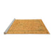 Sideview of Machine Washable Abstract Orange Modern Area Rugs, wshabs2868org