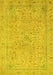 Machine Washable Abstract Yellow Modern Rug, wshabs2868yw