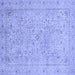 Square Abstract Blue Modern Rug, abs2868blu