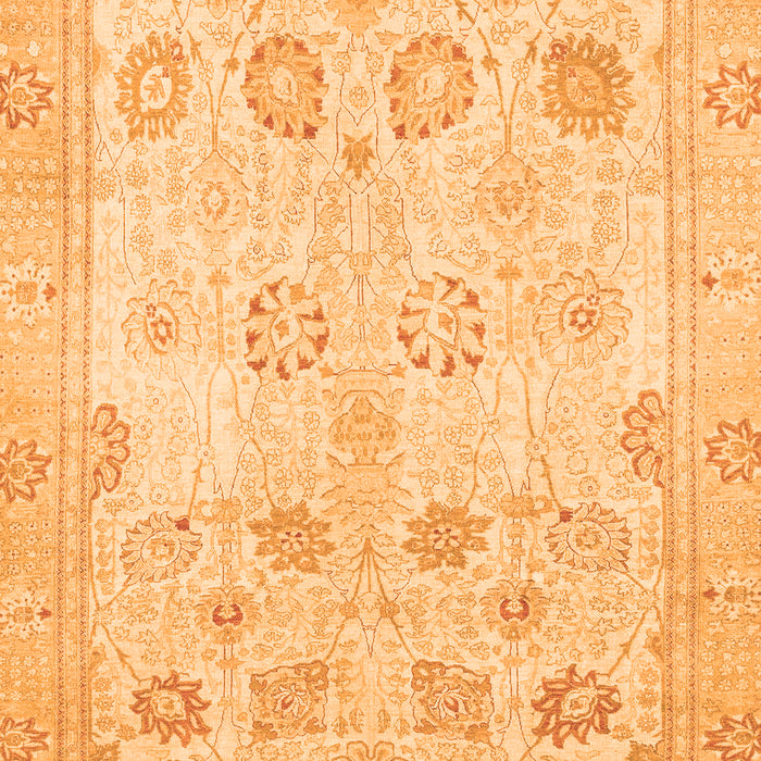 Machine Washable Oriental Orange Traditional Area Rugs, wshabs2869org
