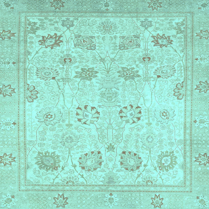Square Oriental Light Blue Traditional Rug, abs2869lblu