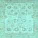 Square Oriental Light Blue Traditional Rug, abs2869lblu