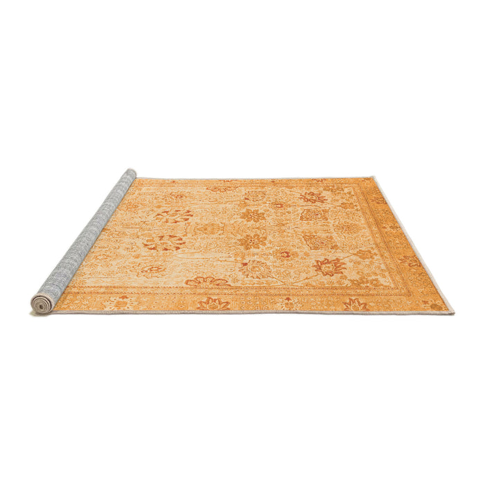 Sideview of Machine Washable Oriental Orange Traditional Area Rugs, wshabs2869org