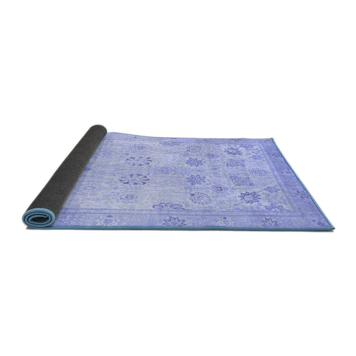 Sideview of Oriental Blue Traditional Rug, abs2869blu
