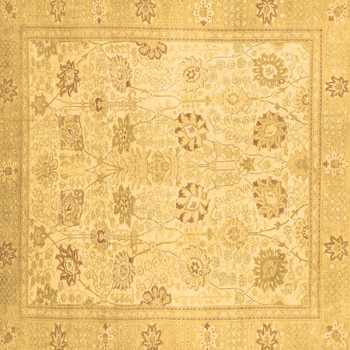Square Machine Washable Oriental Brown Traditional Rug, wshabs2869brn