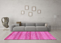 Machine Washable Oriental Pink Modern Rug, wshabs286pnk