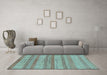 Machine Washable Oriental Light Blue Modern Rug in a Living Room, wshabs286lblu