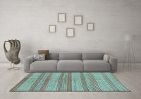 Machine Washable Oriental Light Blue Modern Rug, wshabs286lblu