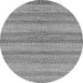 Round Oriental Gray Modern Rug, abs286gry