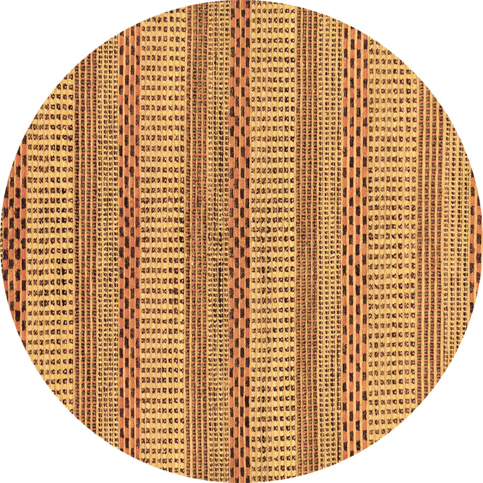 Round Oriental Brown Modern Rug, abs286brn