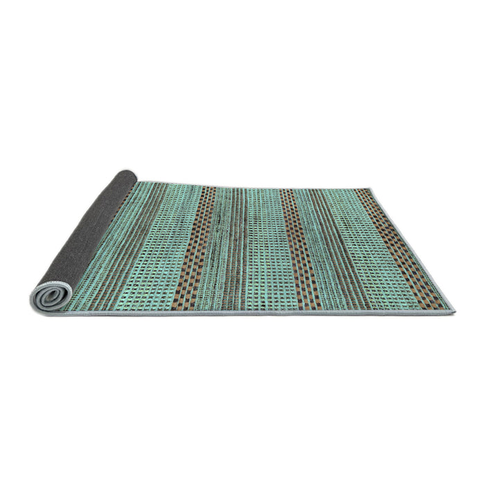Sideview of Oriental Light Blue Modern Rug, abs286lblu
