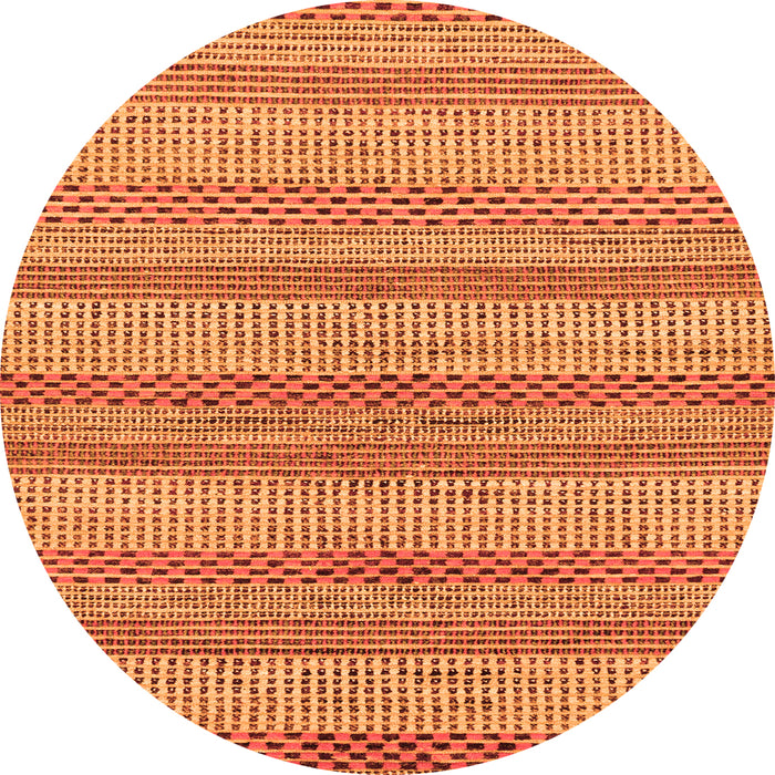 Round Oriental Orange Modern Rug, abs286org