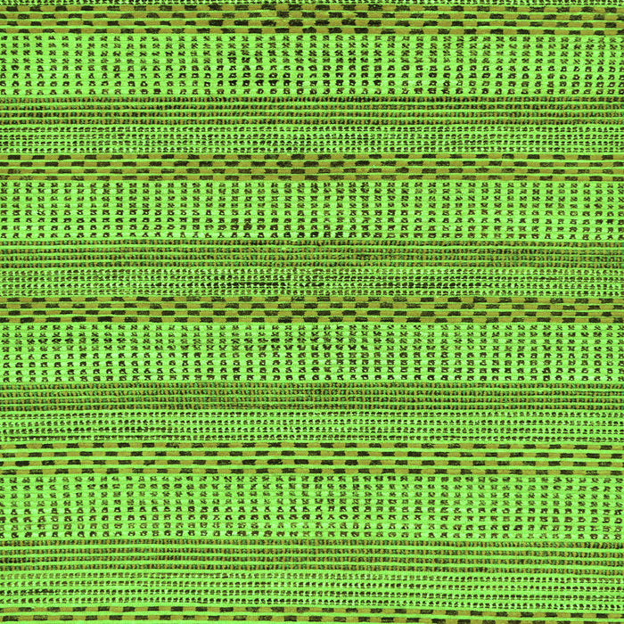 Square Machine Washable Oriental Green Modern Area Rugs, wshabs286grn