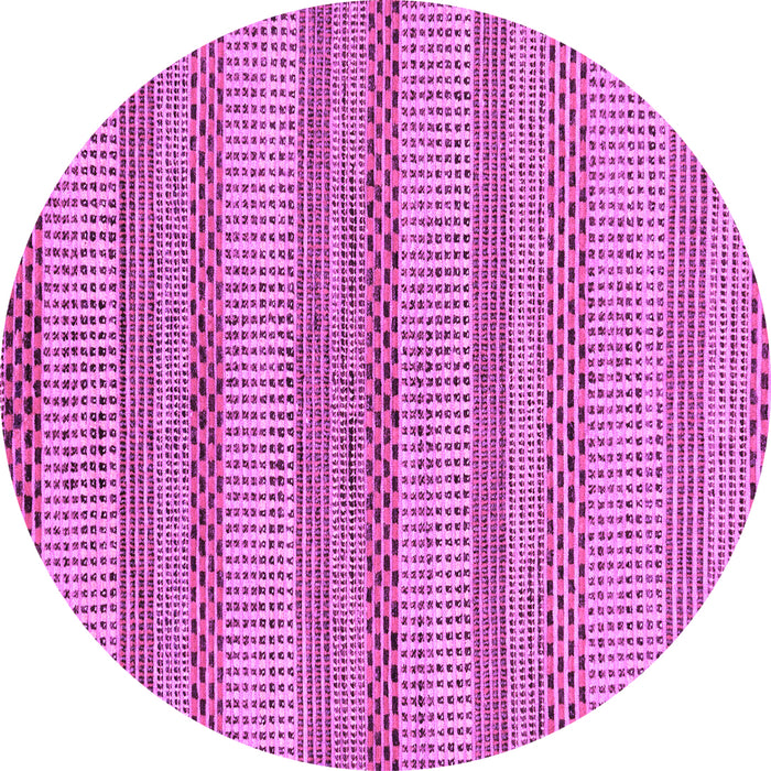 Round Machine Washable Oriental Purple Modern Area Rugs, wshabs286pur